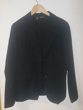Women's Rafaella Black Pinstripe Suit!